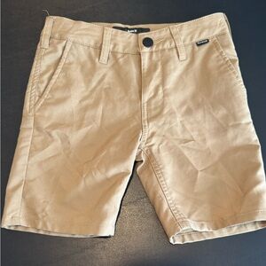 Hurley Boy’s Tan Flat Front Shorts